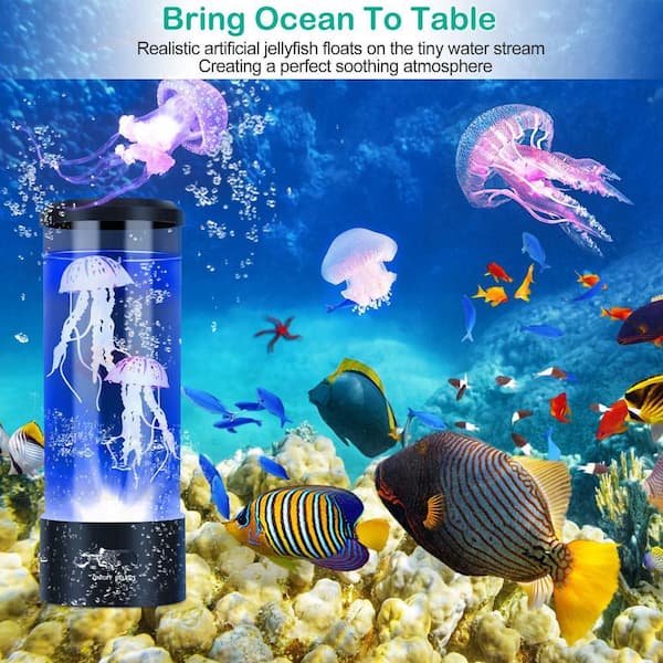 cenadinz 11 .22 in. H Jellyfish Lava Lamp Multicolor Changing Mood