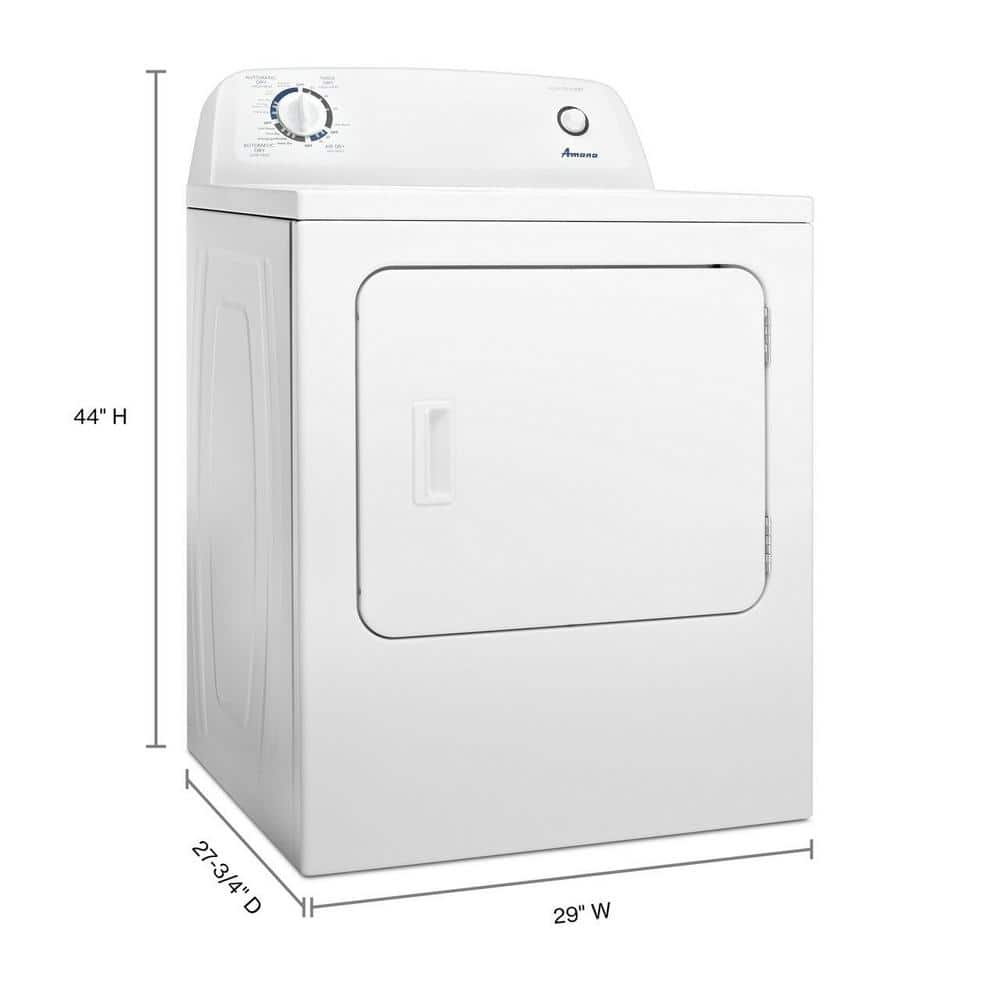 White 6.5 cu. ft. Electric Dryer with Moisture Sensing