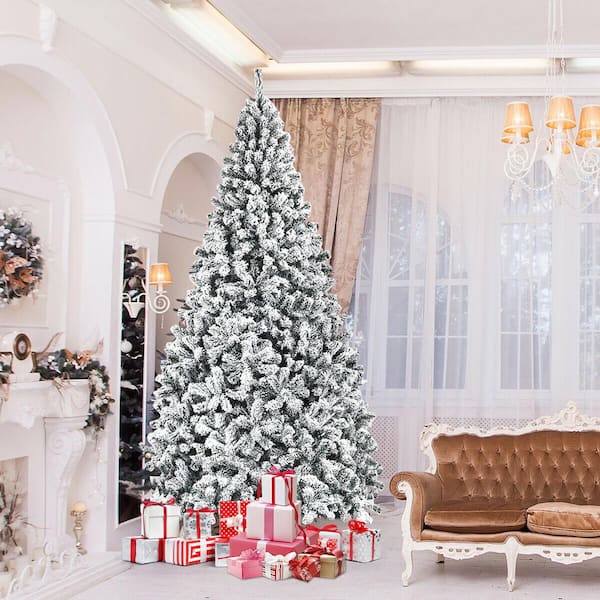 Premium Photo  Christmas tree with white silver decorations