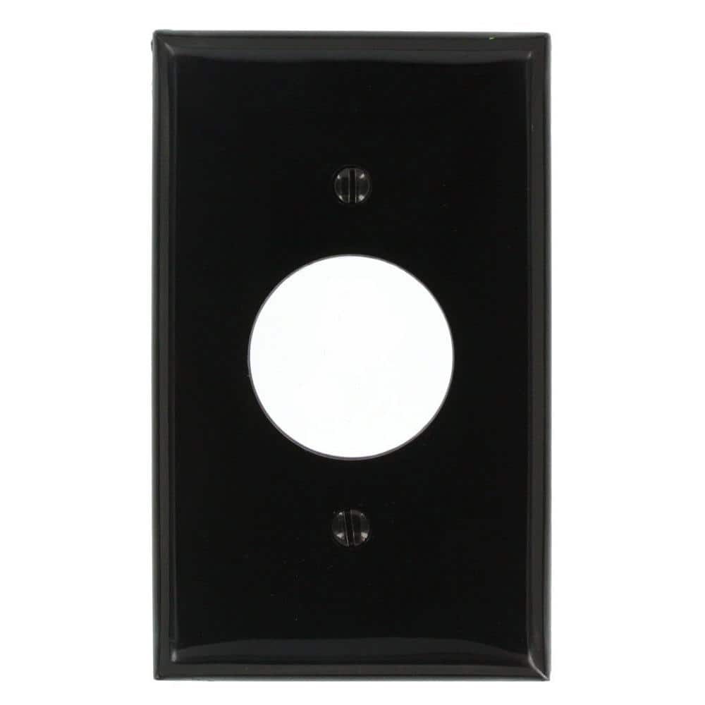 Leviton Black 1Gang Single Outlet Wall Plate (1Pack) 80704E The Home Depot