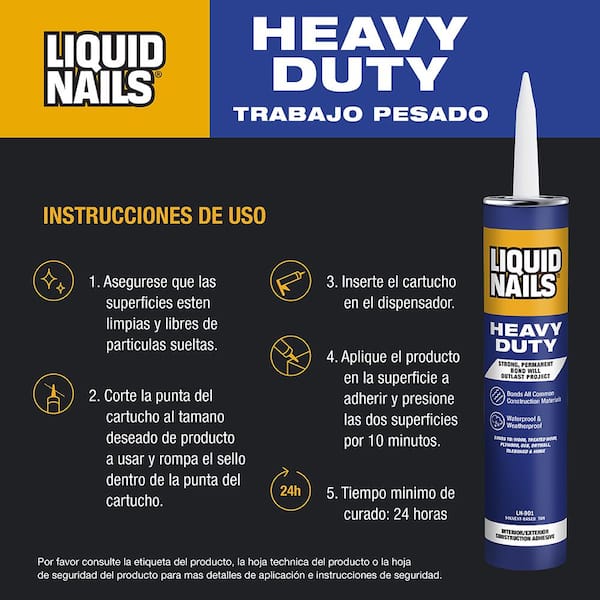 Liquid Nails - Heavy Duty 10 oz. White Low VOC Construction Adhesive