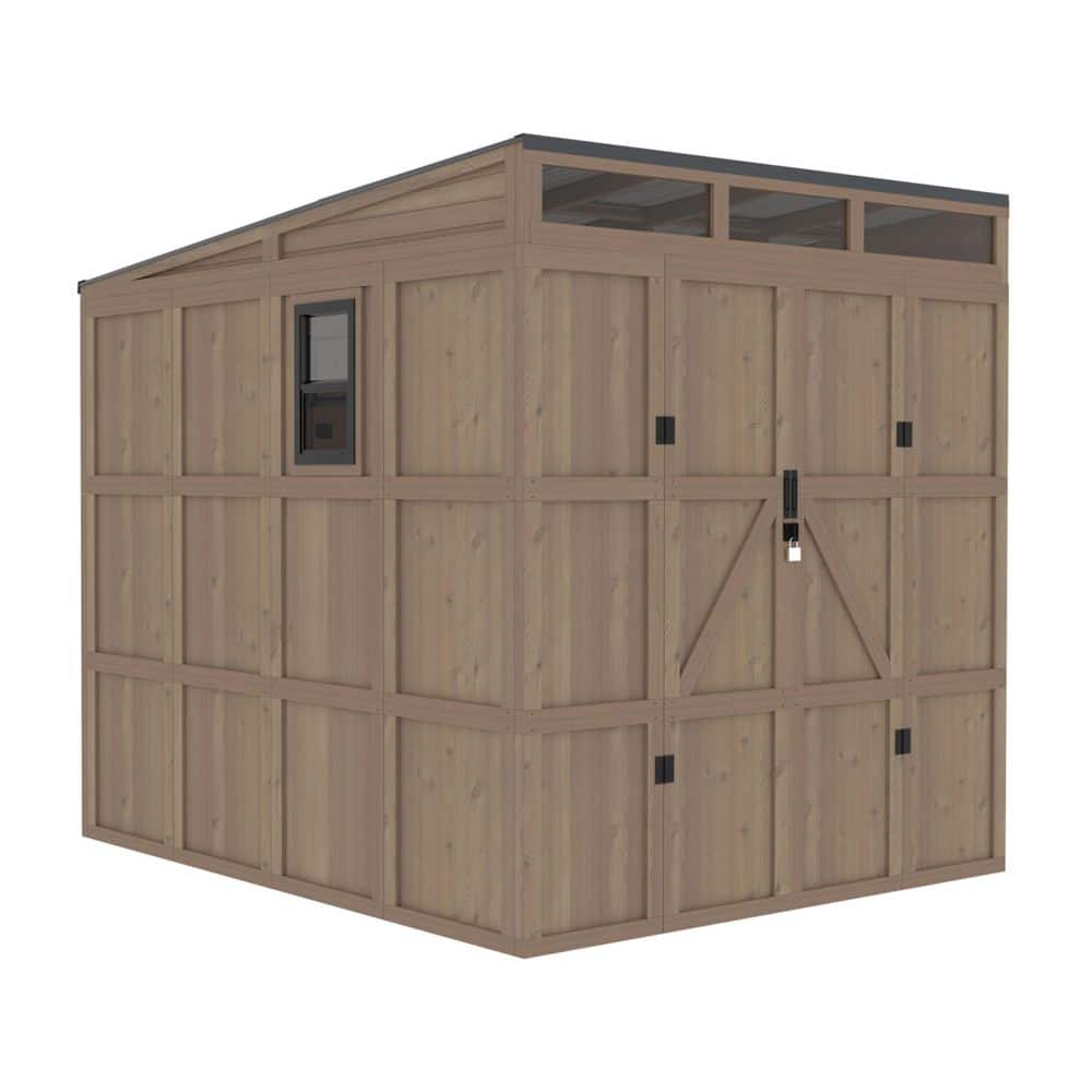10 ft. W x 6 ft. D Wood Shed with Galvanized Steel Roof and Window, Multi-Functional Outdoor Organizer (60 sq. ft.) price history on PriceWatchPro