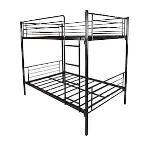 Black Twin Over Twin Metal Bunk Bed