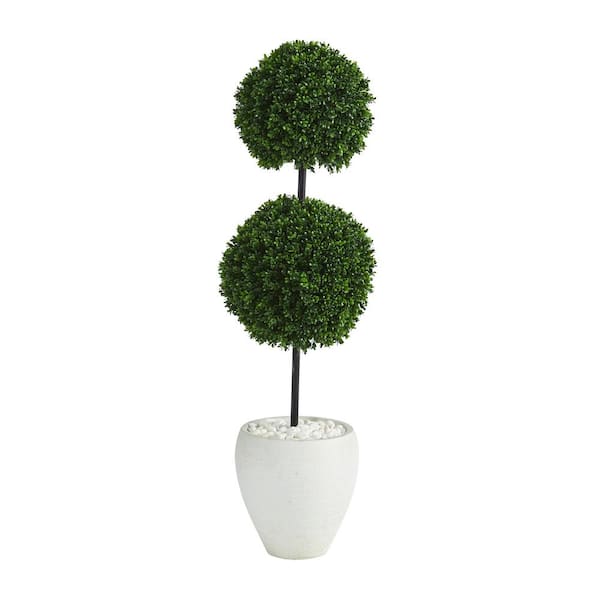 DECWIN 20 .5 in. 2-Pieces 4-Layer Artificial Boxwood Topiary Plant Ball  UV-Proof Greenery Ball Indoor Outdoor Decor DC-20.5-2P - The Home Depot