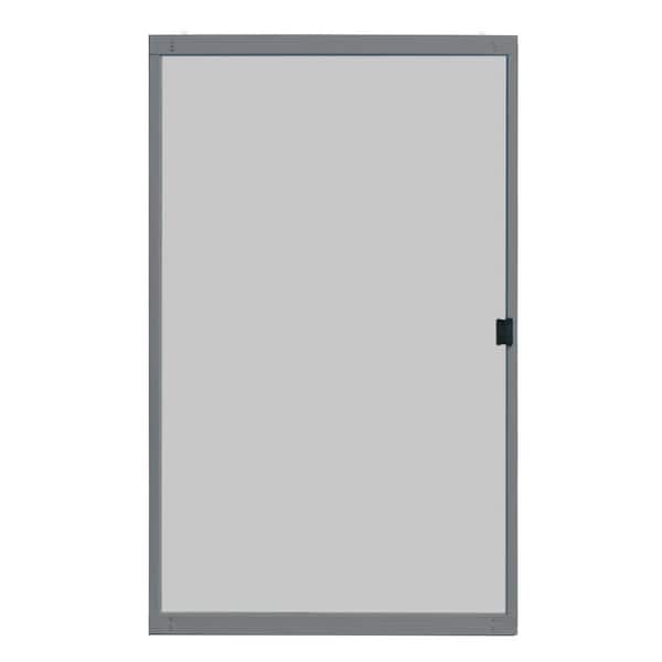 Gray Metal Sliding Patio Screen Door, 48 X 80 Sliding Screen Door