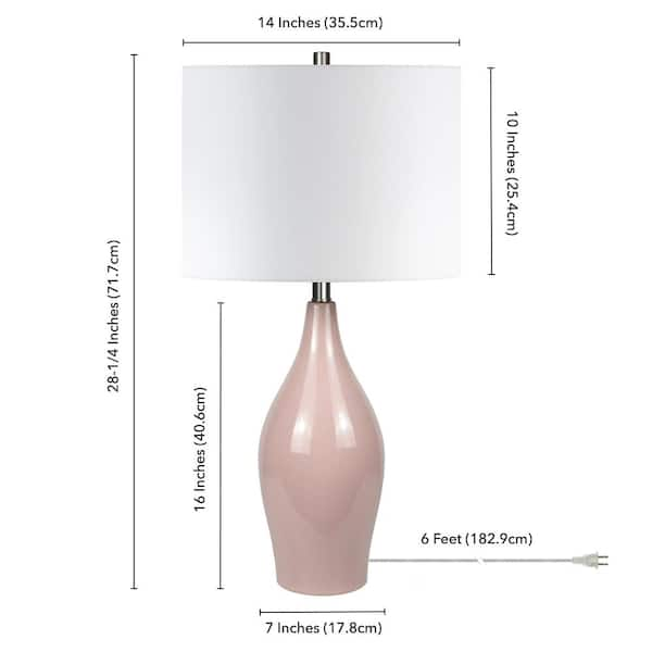 pale pink table lamp