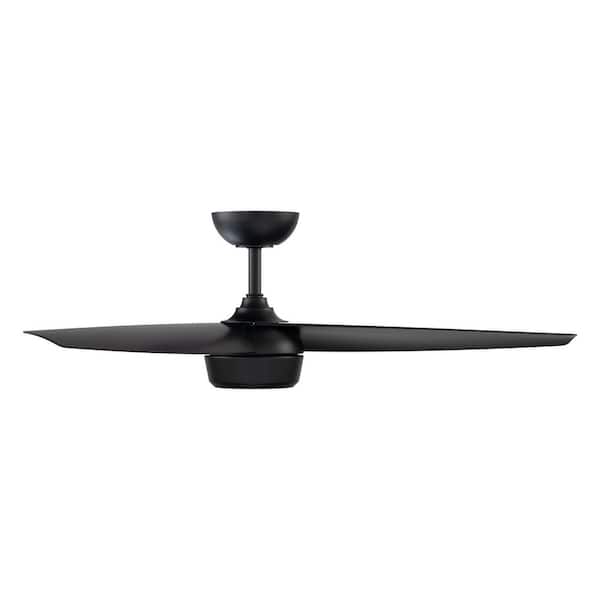 Ferris 52 in. Smart Indoor/Outdoor Matte Black Standard Ceiling Fan Selectable 5CCT Integrated LED with Remote