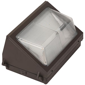 100-Watt Equivalent Integrated LED Bronze Wet Rated Wall Pack Light, 5000K