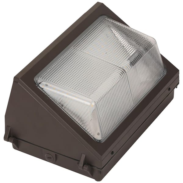 Simply Conserve 100-Watt Equivalent Integrated LED Bronze Wet Rated Wall Pack Light, 5000K