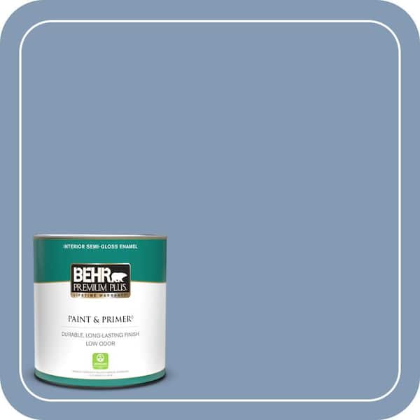 BEHR PREMIUM PLUS 1 qt. #MQ5-51 Mystery Semi-Gloss Enamel Low Odor Interior Paint & Primer