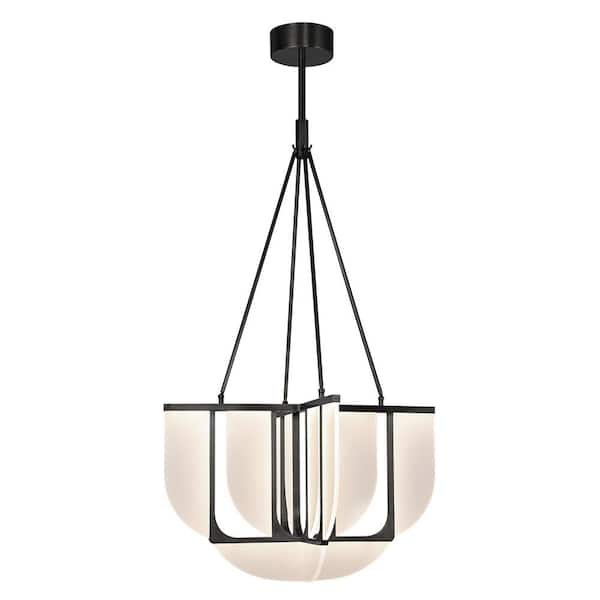 ALORA Anders 30 in. 1 Light 74-Watt Urban Bronze Integrated LED Chandelier