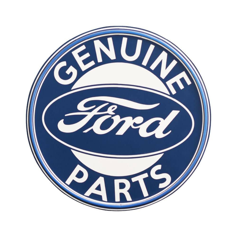 16 in. x 16 in. Navy Blue Vintage Ford Neon Style LED Plaque Sign by Wall Art, MDF and Plastic price history on PriceWatchPro