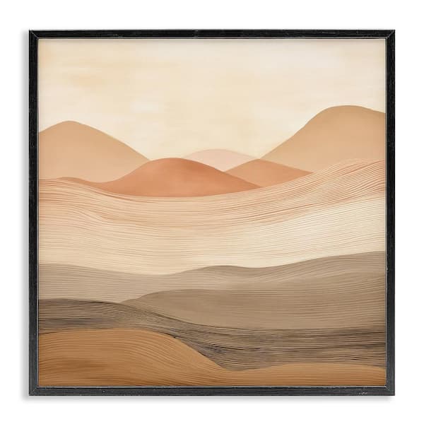 Stupell Industries Layered Sand Dunes by Irena Orlov Black Framed Nature Giclee Art Print 12 in. x 12 in.