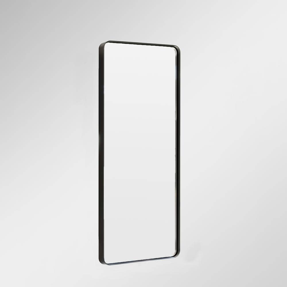 Quality Excellence Black 28 in. W x 71 in. H Rounded Rectangle Aluminum All