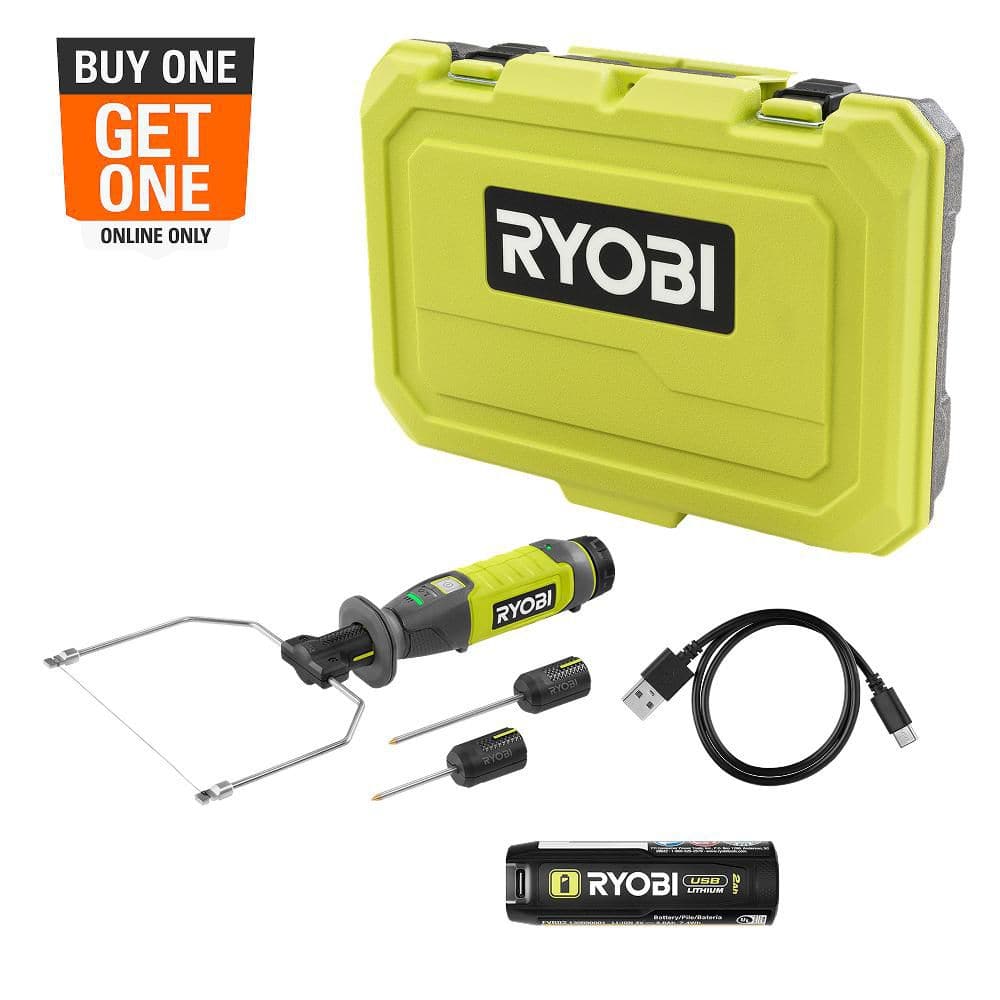 RYOBI USB Lithium Hot Wire Foam Cutter Kit with 2.0 Ah Lithium-ion