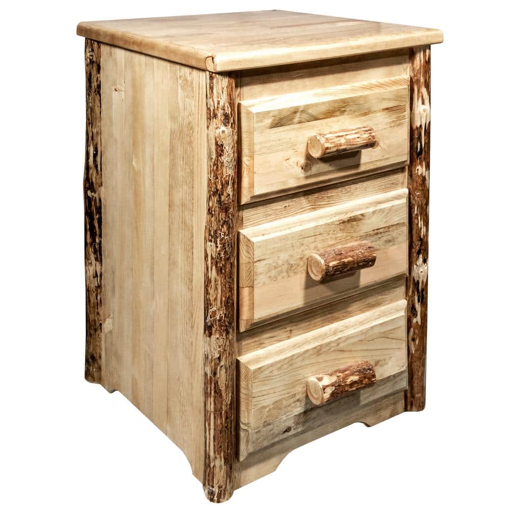 Pine Ridge Southwestern 3-Drawer Solid Wood Nightstand