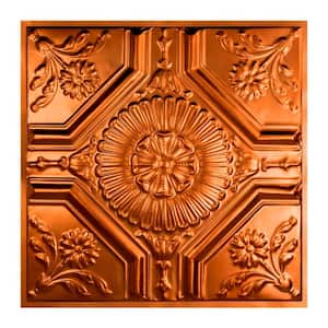 Rochester 2 ft. x 2 ft. Lay-In Tin Ceiling Tile in Copper (20 sq. ft./case)