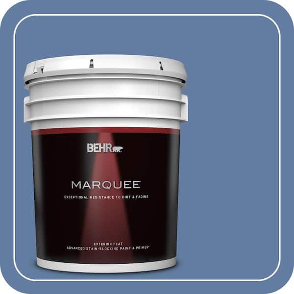 BEHR MARQUEE 5 gal. #600D-6 Blueberry Patch Flat Exterior Paint & Primer