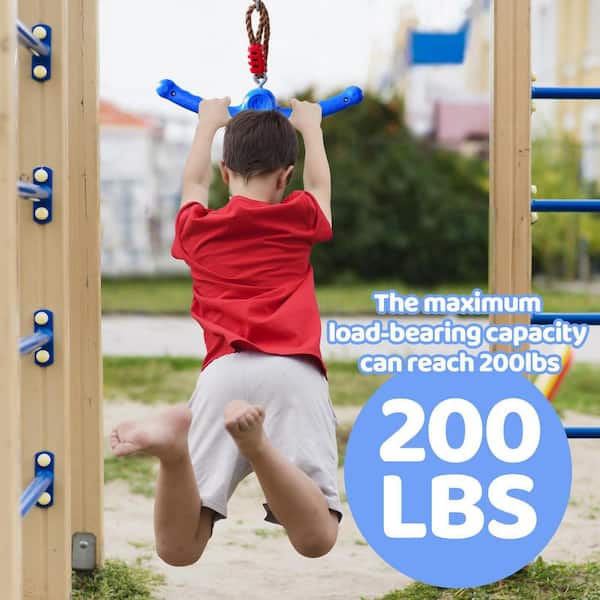 Kirin　未使用マディソンブルー SWINGTWISTEDSTRIPE Blue Ninja-Twister Swing with 360° Spin Handle for Kids - Outdoor