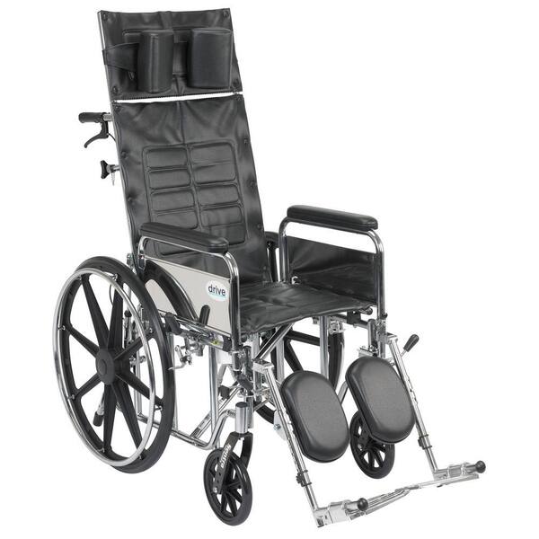 Drive Sentra Reclining Wheelchair with Detachable Full Arms