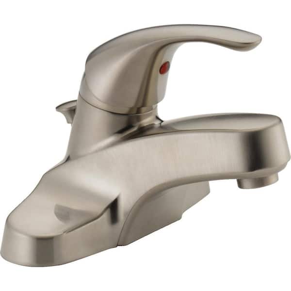 Choice 4 in. Centerset Single-Handle Bathroom Faucet in Brushed Nickel