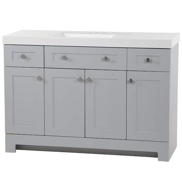 Glacier Bay Everdean 31 in. W x 19 in. D x 34 in. H Single Sink  Freestanding Bath Vanity in Deep Blue with White Cultured Marble Top  EV30P2-DB - The Home Depot