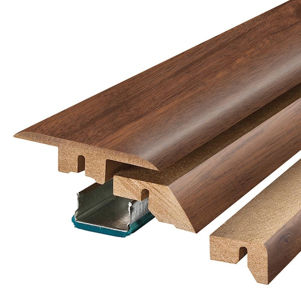 PERFORMANCE ACCESSORIES Hobbs Amber 0.75 in. T x 2.37 in. W x 78.7 in. L Textured Wood Look Laminate Moulding/Trim 4 in 1 Molding