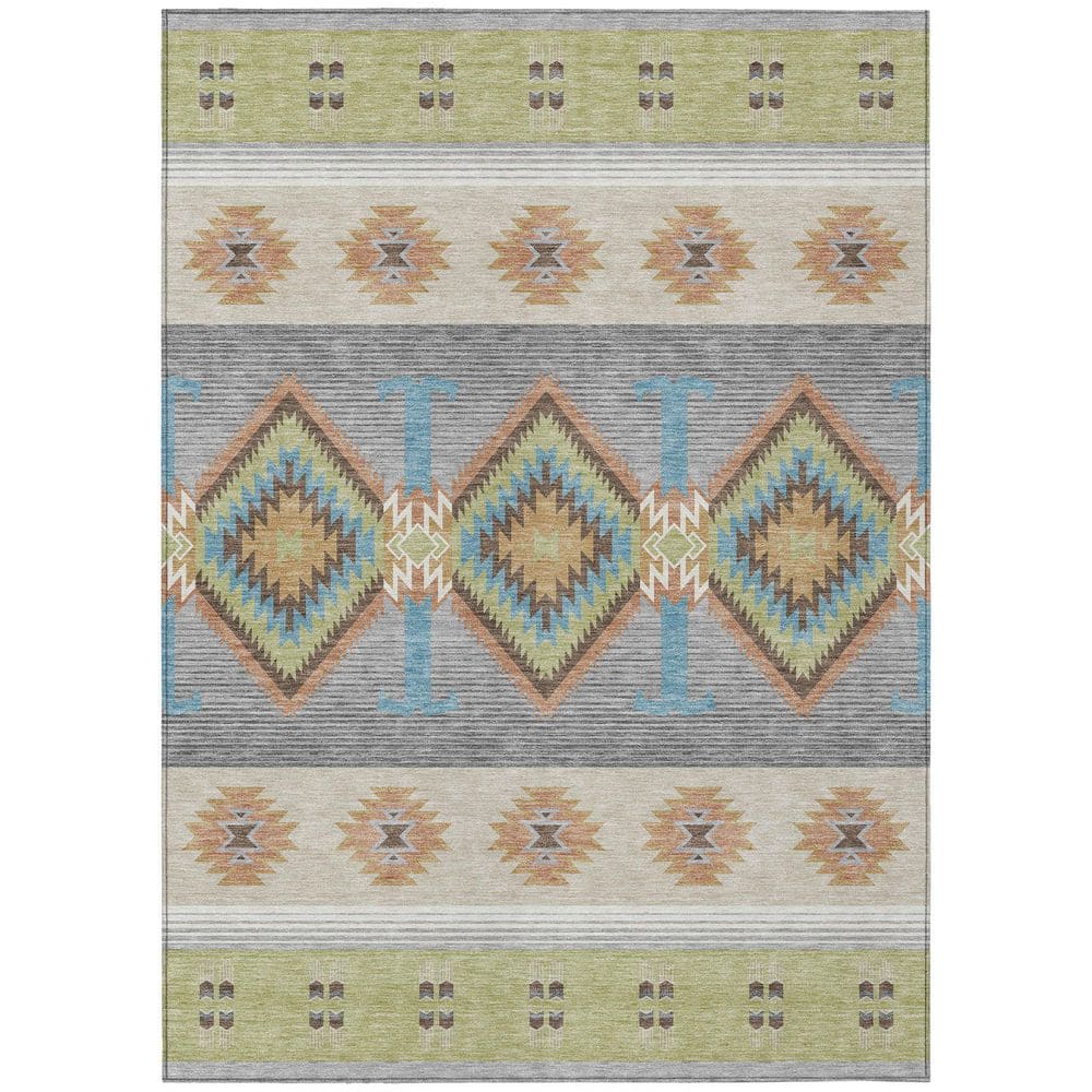 Chantille Machine Washable Indoor/Outdoor Abstract ACN2541 Aloe 10 ft. x 14 ft. Area Rug price history on PriceWatchPro