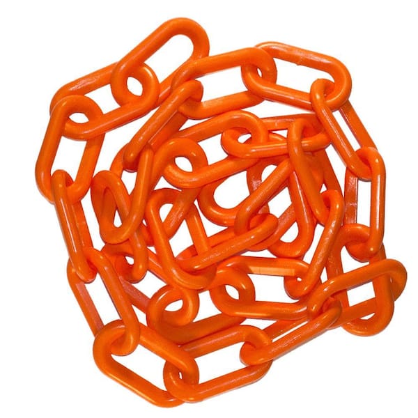 Mr. Chain 2 in. (#8, 51 mm) x 10 ft. Orange Plastic Safety Chain