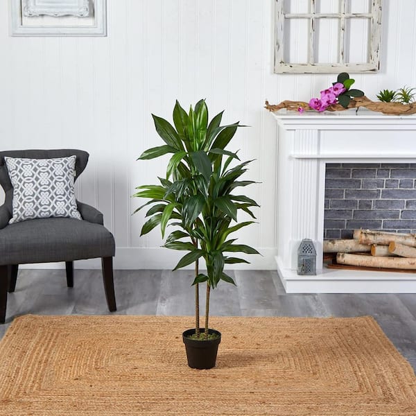 Unbranded 48 in. Artificial Green Indoor Dracaena Silk Plant Tree YYD6-060
