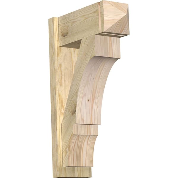 Ekena Millwork 8 in. x 32 in. x 20 in. Balboa Arts and Crafts Rough Sawn Douglas Fir Outlooker