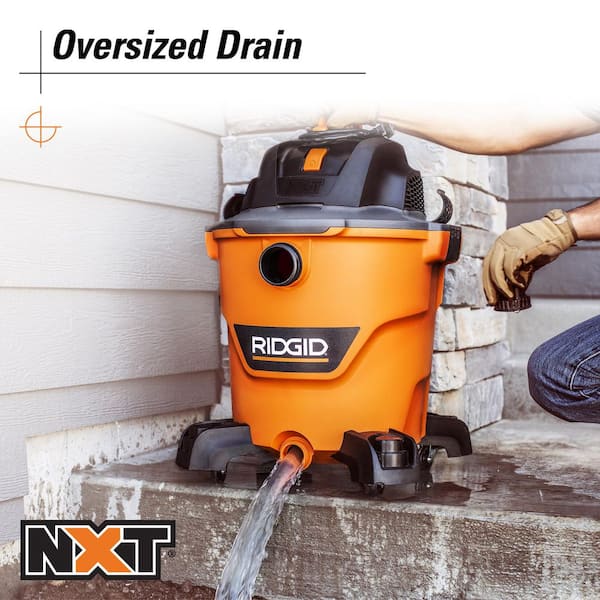 RIDGID - 12 Gal. 5.0 Peak HP NXT Shop Vacuum Wet Dry Vac with General Debris Filter, Locking Hose and Attachments HD1200