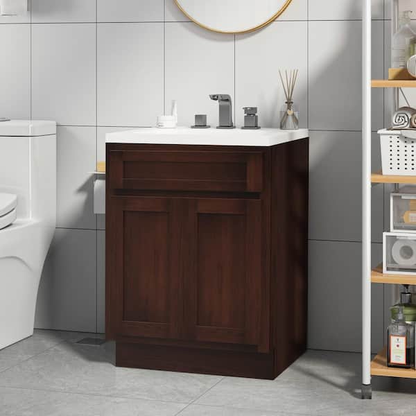Vanity Art 30 in. W x 21 in. D x 32.5 in. H 2-Doors Bath Vanity Cabinet Only in Brown