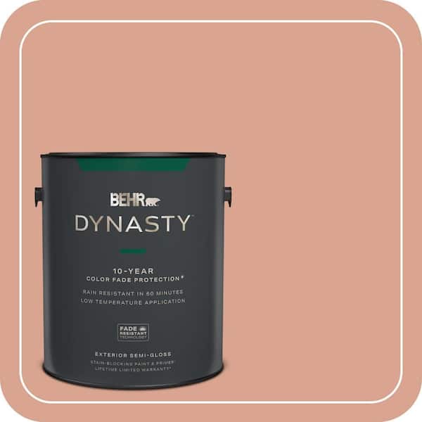 BEHR DYNASTY 1 gal. Home Decorators Collection #HDC-CT-13 Apricotta Semi-Gloss Enamel Exterior Stain-Blocking Paint & Primer