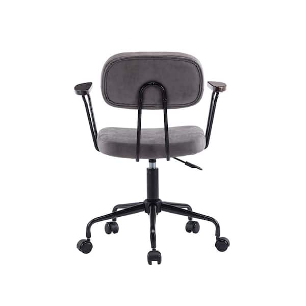 Chairliving - PU Leather Adjustable Office Chair Swivel Task Chair with Backrest Brown