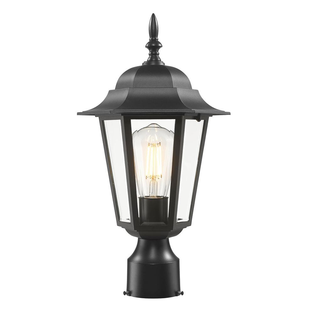 Acclaim Lighting Camelot 1-Light Matte Black Outdoor Post-Mount
