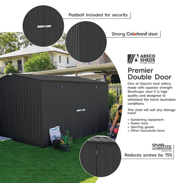 ABSCO Premier 10 ft. x 10 ft. Galvanized Steel Metal Shed in