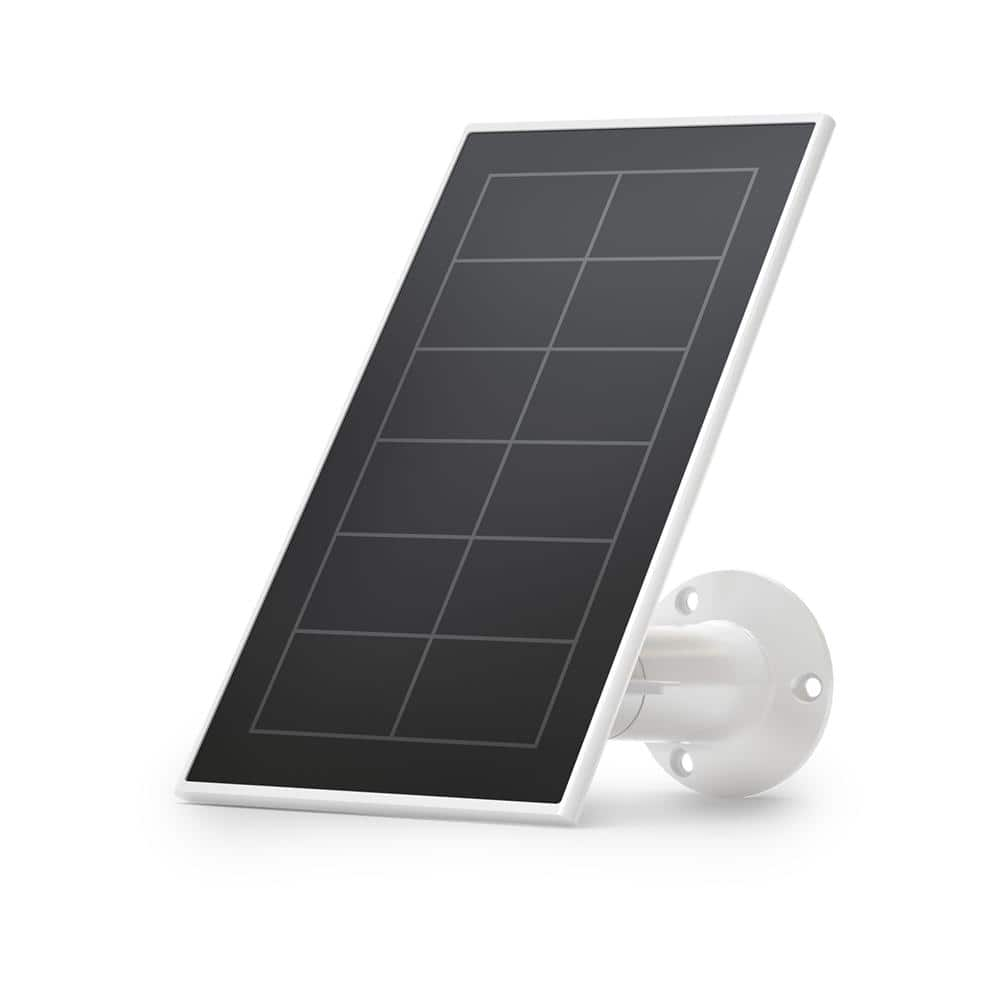 Arlo - Mounted Solar Panel Charger for Pro 5S 2K, Pro 4, Pro 3, Floodlight, Ultra 2, and Ultra Cameras - White