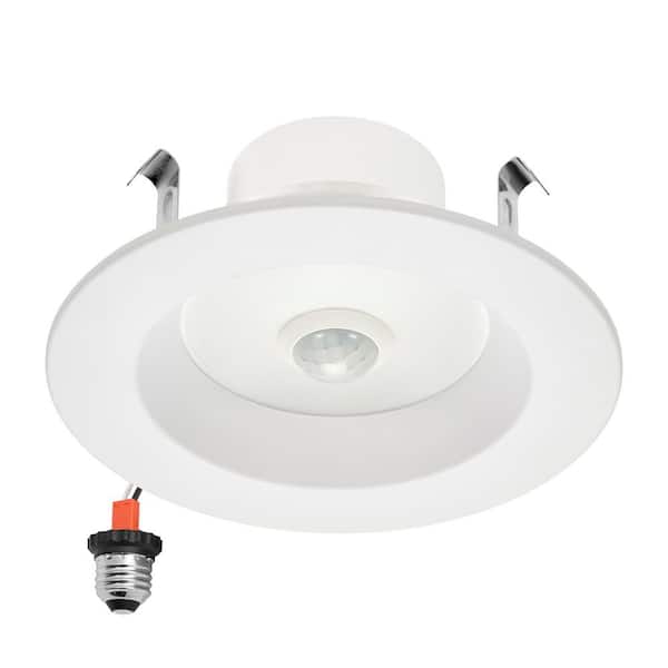 4 in. Retrofit Recessed LED Motion Sensor Downlight, 1000 Lumens, 5 CCT Color Selectable 2700K-5000K