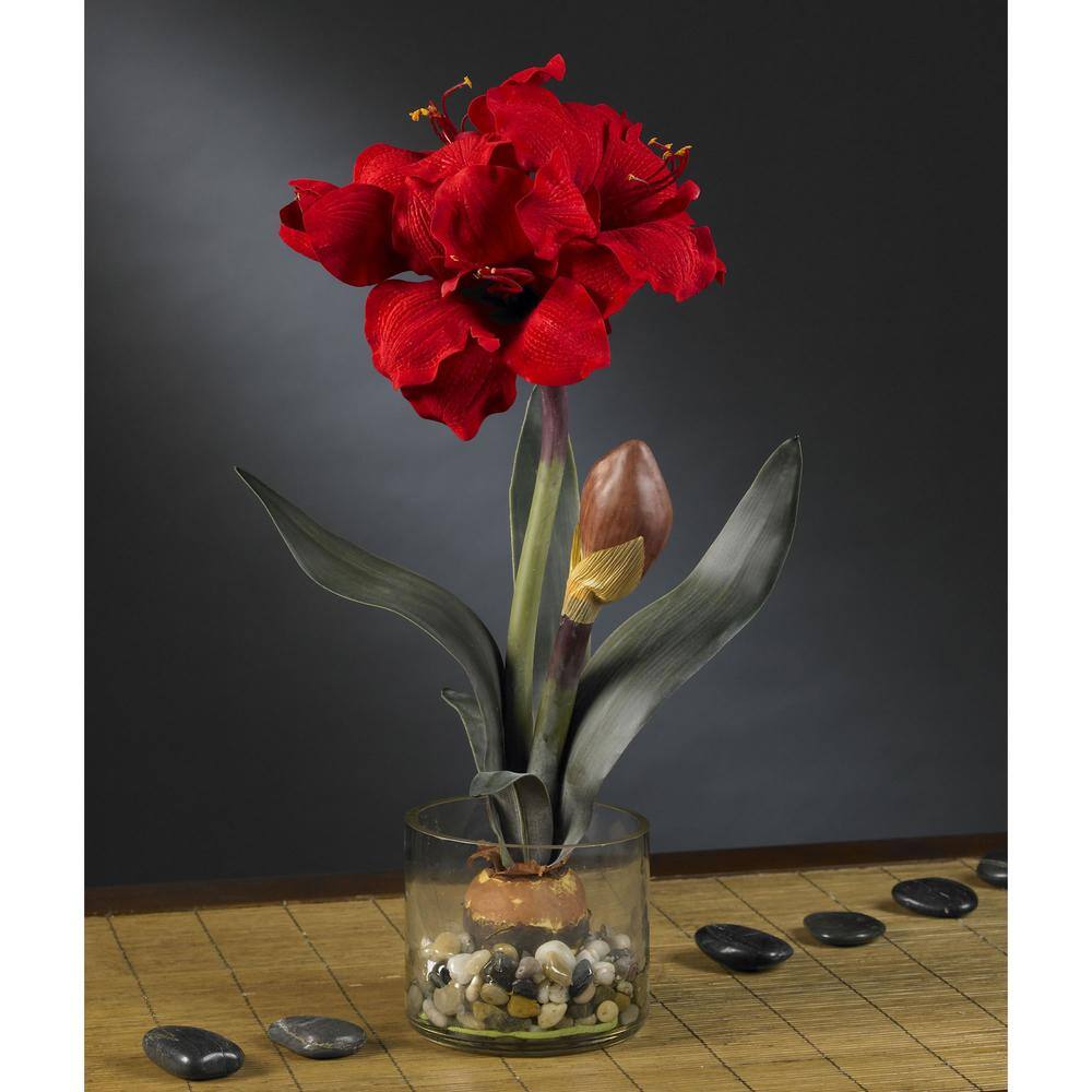 Orchid Elegance 22" Outdoor Tabletop Faux Amaryllis Decor