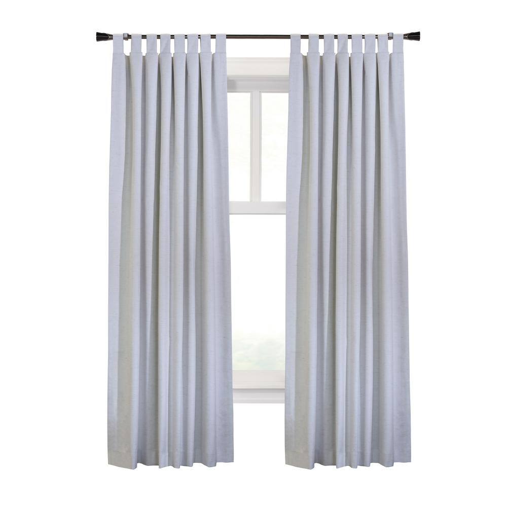 Ventura Tab Top White Polyester Smooth 52 in. W x 95 in. L Tab Top Indoor B