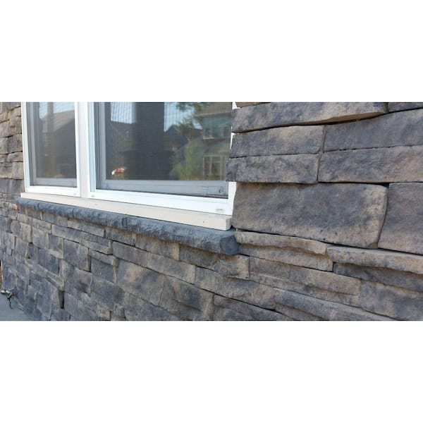 20 in. L x 3 in. W Smoke Drip Ledge Flat Stone