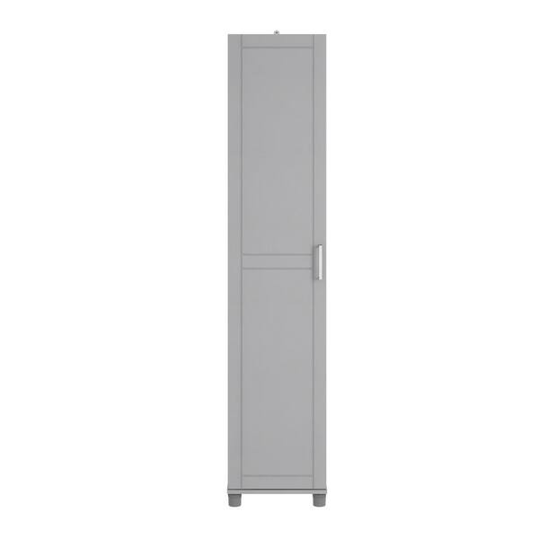 Ameriwood Home Kai 74 in. H x 16 in. W x 15.39 in. D Utility Storage Cabinet in Gray