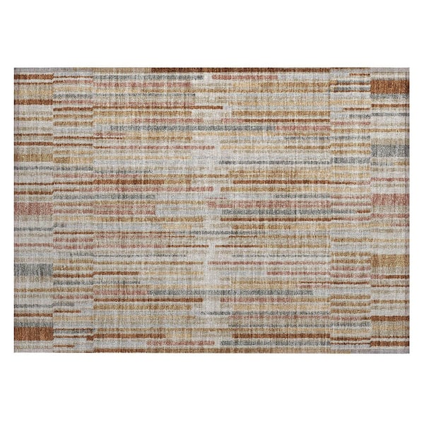 Chantille Machine Washable Indoor/Outdoor Abstract ACN2102 Paprika 1 ft. 8 in. x 2 ft. 6 in. Accent Rug