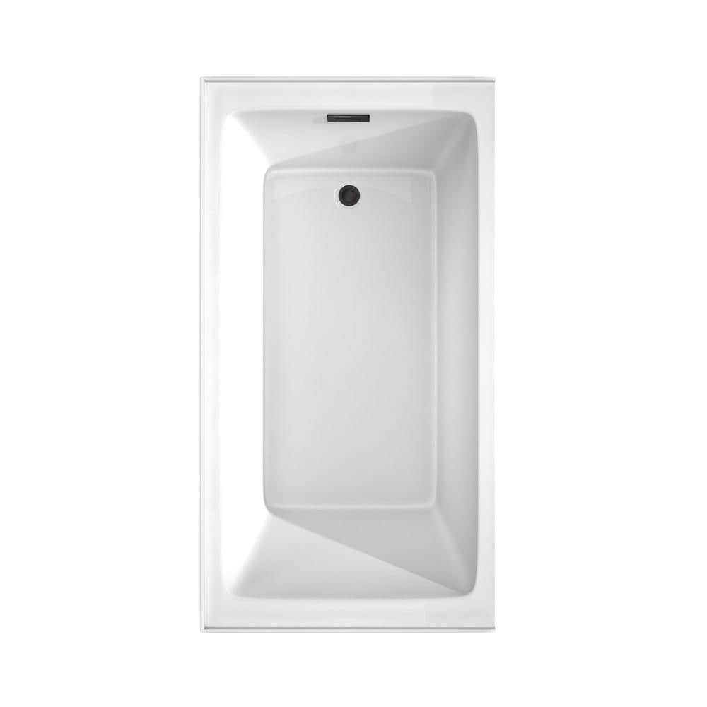 Grayley 60'' White Acrylic Alcove Soaking Bathtub