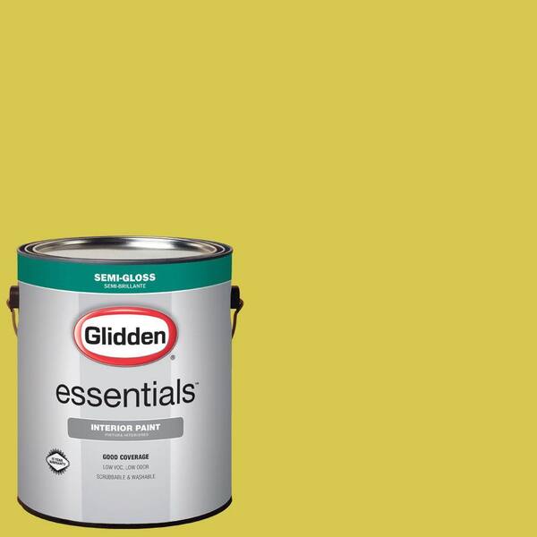 Glidden Essentials 1 gal. #HDGG01 Freshen Up Lime Semi-Gloss Interior Paint