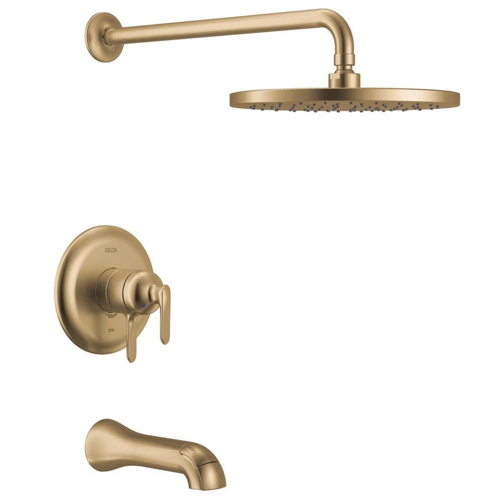 Delta Bonacci Gold 1-Handle Tub and Shower Trim in Lumicoat