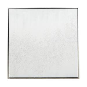 1- Panel Abstract Framed Wall Art with Silver Frame 39 in. x 39 in.