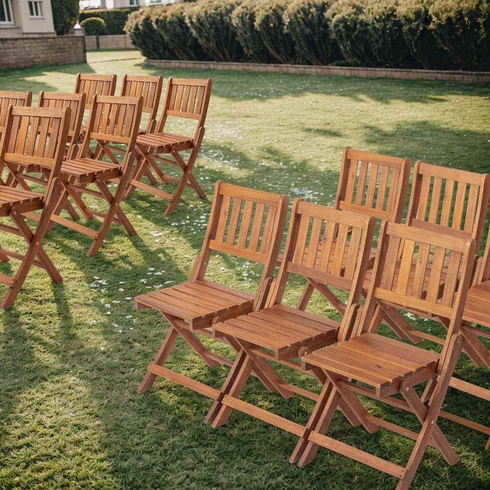 Patio Acacia Wood Dining Chair Folding Chair (Set of 4) price history on PriceWatchPro