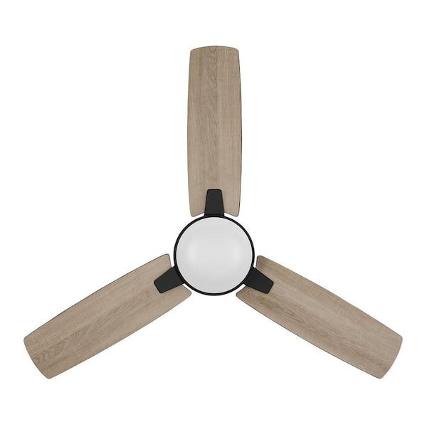 Hampton Bay Bellport 42 in. Indoor Matte Black Hugger Ceiling Fan